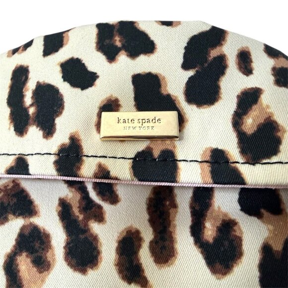 Kate Spade Womens Black Tan Leopard Belted Double Breasted Trench Coat Sz M New - Picture 7 of 11